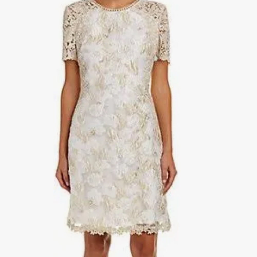 Elie Tahari Cream Lace Mini Dress